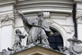 Architectural details on the famous Karls kirche in Vienna Royalty Free Stock Photo