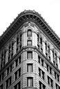 Architectural details of the Flatiron Building in Manhattan, New York City