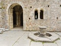 Architectural details inside Saint Nicholas church in Myra, place where Saint Nicholas died and burried Royalty Free Stock Photo