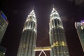 Architectural details in Kuala Lumpur at night Royalty Free Stock Photo