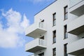 Architectural details of modern apartment building. Royalty Free Stock Photo