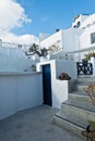 Architectural details from Oia village at Santorini island Royalty Free Stock Photo
