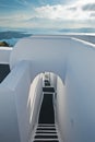 Architectural details from Oia village at Santorini island Royalty Free Stock Photo