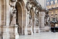 Architectural details of Opera National de Paris: Dance Facade sculpture by Carpeaux. Royalty Free Stock Photo