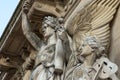 Architectural details of Opera National de Paris: Dance Facade sculpture by Carpeaux. Grand Opera Garnier Palace is