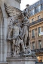 Architectural details of Opera National de Paris: Dance Facade sculpture by Carpeaux. Grand Opera Garnier Palace is Royalty Free Stock Photo