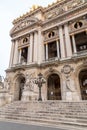 Architectural details of Opera National de Paris. Grand Opera Garnier Palace is famous neo-baroque building in Paris Royalty Free Stock Photo