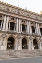 Architectural details of Opera National de Paris. Grand Opera Garnier Palace is famous neo-baroque building in Paris Royalty Free Stock Photo