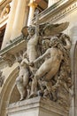 Architectural details of Opera National de Paris - Grand Opera, Paris, France Royalty Free Stock Photo