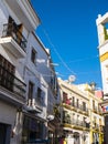 Architectural details on the outside of a building in Nerja in Spain Royalty Free Stock Photo