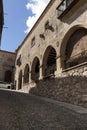 Architectural details of the Palace of the Marquis of The Conquest in the old town of Trujillo