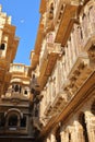 The architectural details of Patwa ki Haveli in Jaisalmer, Rajasthan, India