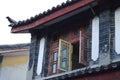 Architectural details of roofs and windows in the Old Town of Lijiang Royalty Free Stock Photo