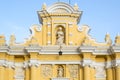 Architectural details of the San Pedro Apostol church in Antigua Guatemala Royalty Free Stock Photo