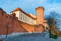 Wawel Castle in Krakow, one of the most famous landmark in Poland Royalty Free Stock Photo