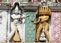 Architectural details of 200 year old hindu god balaji venkateswar temple Gopuram, the entrance