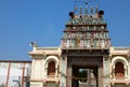 Architectural details of 200 year old hindu god balaji venkateswar temple Gopuram, the entrance