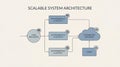 Architectural diagram showcasing scalable system with microservices and distributed database Royalty Free Stock Photo