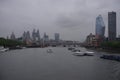Capital-view: London skyline in a typical English weather.