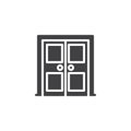 Architectural door vector icon