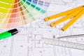 Architectural drawing Royalty Free Stock Photo