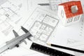 Architectural drawings new apartment, real estate, building, construction, architecture concept Royalty Free Stock Photo