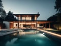 Architectural Elegance: Dazzling Poolscapes in Contemporary Homes Royalty Free Stock Photo