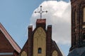 Architectural elements Konigsberg Cathedral. Brick Gothic-style monument in Kaliningrad, Russia. Immanuel Kant island