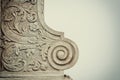 Architectural Elements over stone Baroque ornament decoration of building. vintage filtered