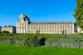 Architectural ensemble of Louvre, building of museum and library of decorative art near Tuileries, Paris, France Royalty Free Stock Photo