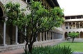 The architectural ensemble of the monastery Pedralbes in Barcelona in the style of the Catalan Gothic. Royalty Free Stock Photo