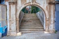 Architectural entrance with arch