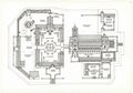 Architectural floor plan of a large monastic complex. It includes Royalty Free Stock Photo