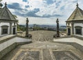 Architectural fragment of Bom Jesus cathedral on a sunny day, Portugal