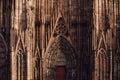 Architectural fragment of central entrance of the Strasbourg cathedral.