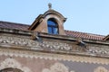 Architectural fragment of the eaves of the building of the Parliament of Catalonia