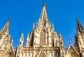 Architectural fragments of Cathedral of Santa Eulalia of Barcelona Royalty Free Stock Photo