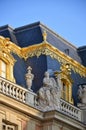 Architectural fragments of famous Versailles palace, Paris France.