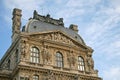 Architectural fragments of Louvre museum building, Paris, France