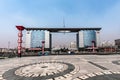 Architectural landscape of the headquarters office building of the First Automobile Manufacturing Plant in Changchun