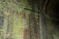 Textile of Bricks in The Abandoned Railway's Tunnel Royalty Free Stock Photo
