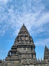 Architectural Marvel: Ancient Temple Tower Amidst Historic Site and Spiritual Belief