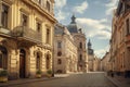 Architectural marvels of Lviv with cobblestone streets. Generative AI Royalty Free Stock Photo