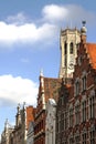 Ancient buildings and the bell tower of the cathedral Royalty Free Stock Photo