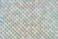 Architectural Mesh Detail With Fish Scales Texture