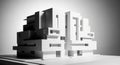Architectural Model of a Modern Abstract Building Design building model architecture Royalty Free Stock Photo