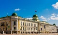 An architectural monument, built in 1830, the former Imperial College of Law. Currently Leningrad Regional Court building on the