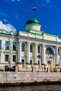 An architectural monument, built in 1830, the former Imperial College of Law. Currently Leningrad Regional Court building on the