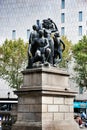 Architectural monument in Plaza Catalunya