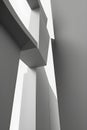 architectural perspectives monochrome solid forms generative ai